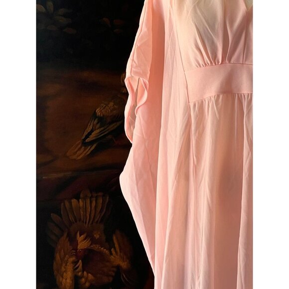 Vintage Nightgown MuMu Style Peachy Pink Long Gown - Picture 3 of 6